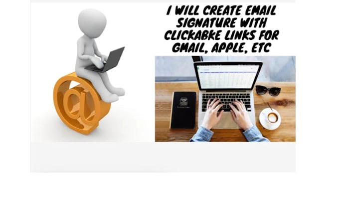 create email signature with clicking links for gmail, apple