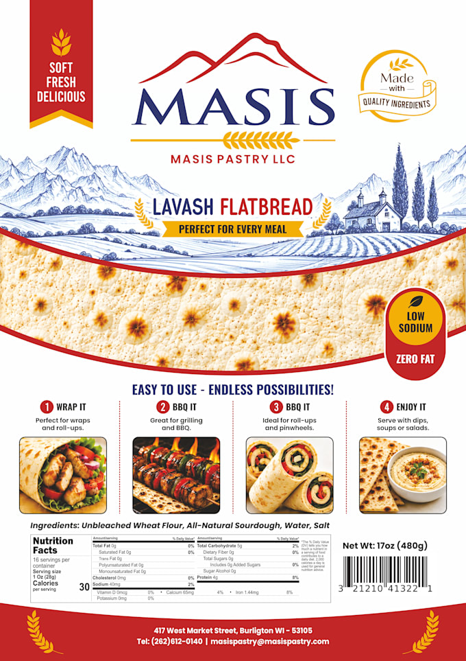 design professional bread packaging and bread bag designs