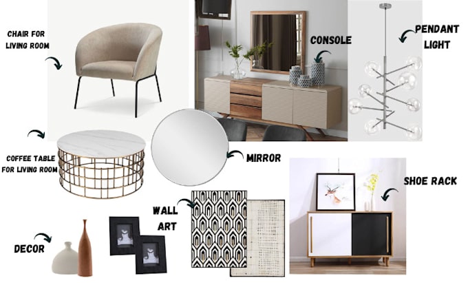 offer interior design mood boards, floorplan, shopping lists