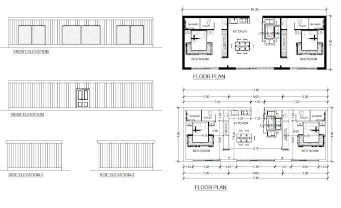 architect of city permit drawings, floorplan and renderings