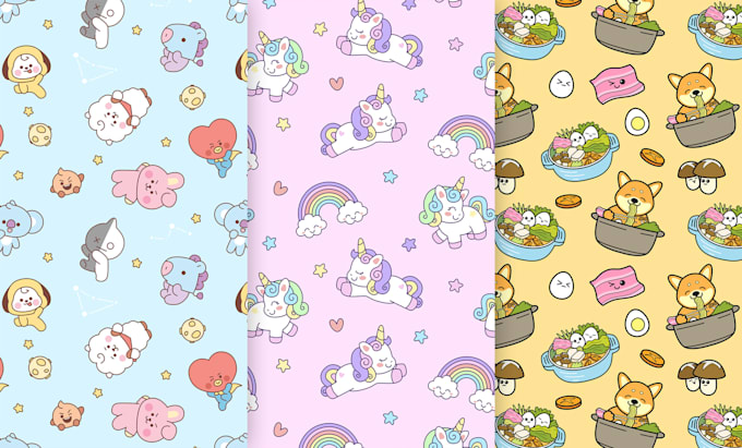 create cute vector seamless pattern