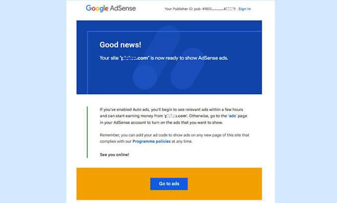 do google adsense approval on your website