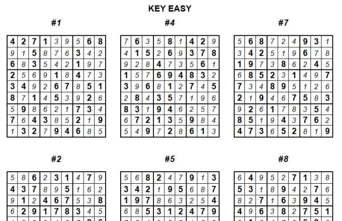 Sudoku 1,247 easy, Life and style