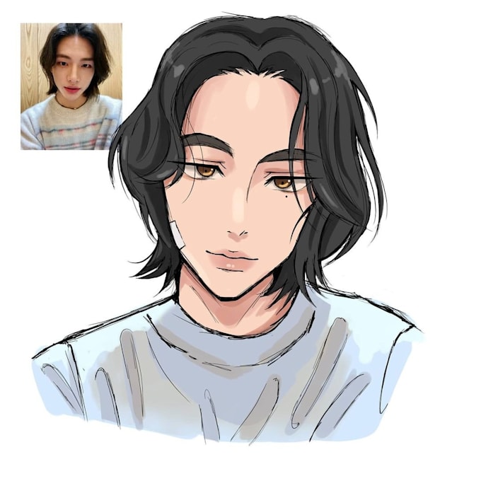 turn your photo into anime, manga, cartoon character, fanart