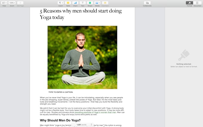 write yoga, pilates and meditation articles or blog posts