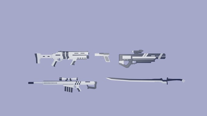 create 3d low poly model, asset, and props