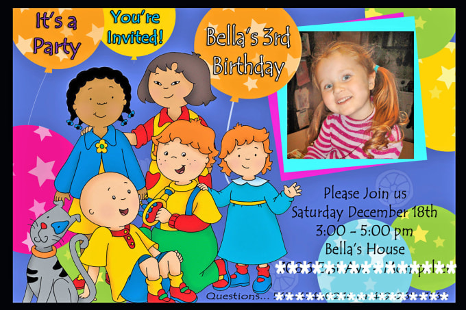 create a birthday party invitation for your kid