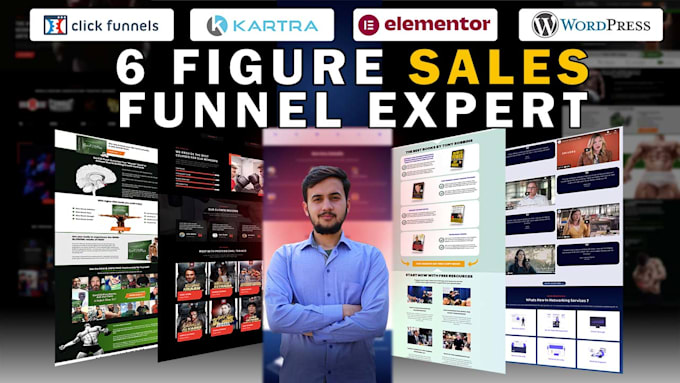 design a clickfunnels sales funnel or clickfunnels landing page