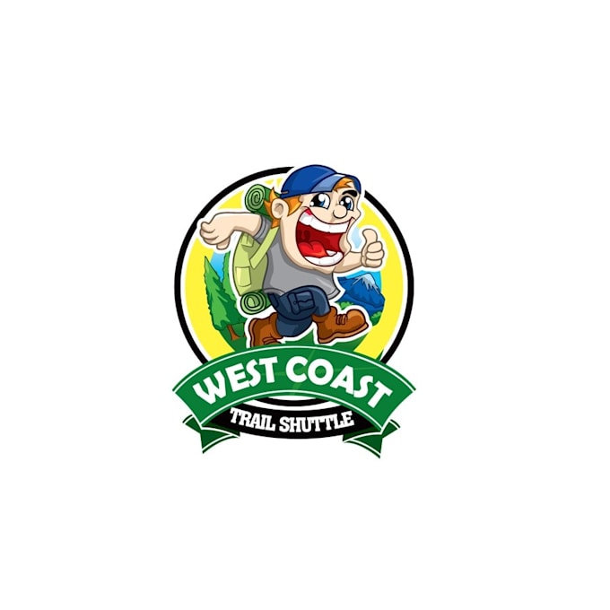 design cartoonish backpacking logo in 1 day
