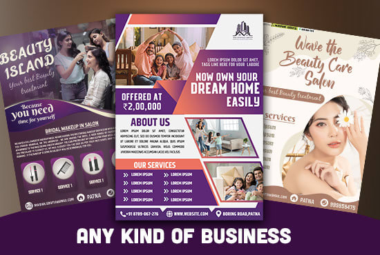 do amazing flyer, brochure designs for your business