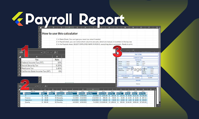 calculate payroll and automate salary report and stubs for your business