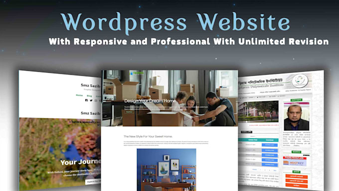 do responsive, professional website with unlimited revision