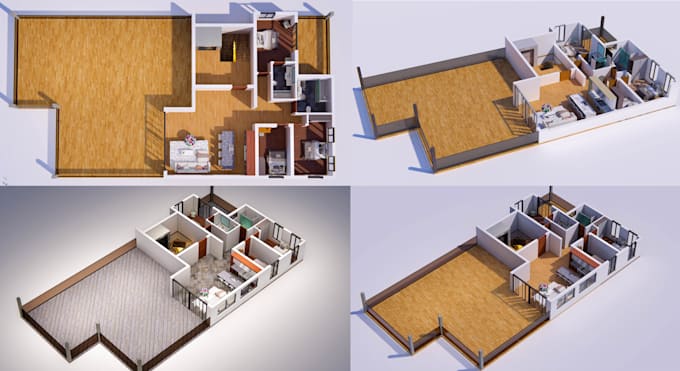 3d floor plan rendering and architectural design