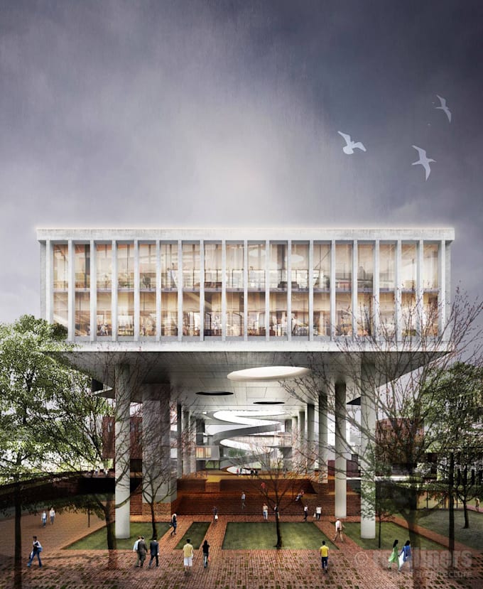 do 3d modern architectural design by interior exterior