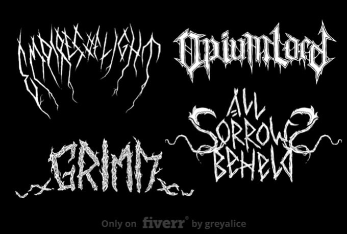 Draw original metal band logo by Greyalice | Fiverr