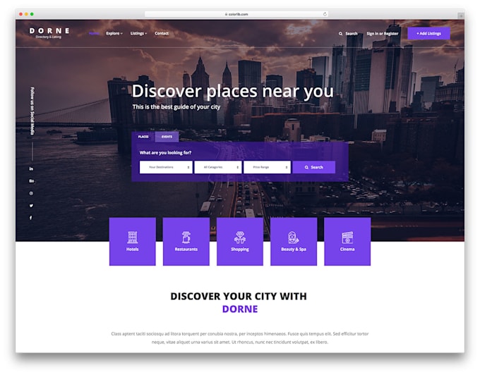design elegant business directory website