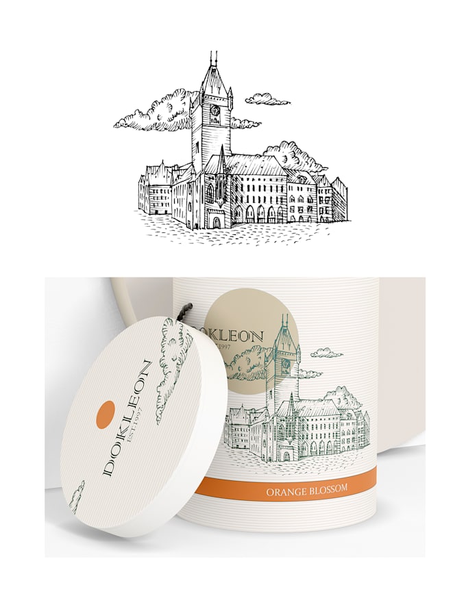 draw lineart in an engraved style for package or menu design