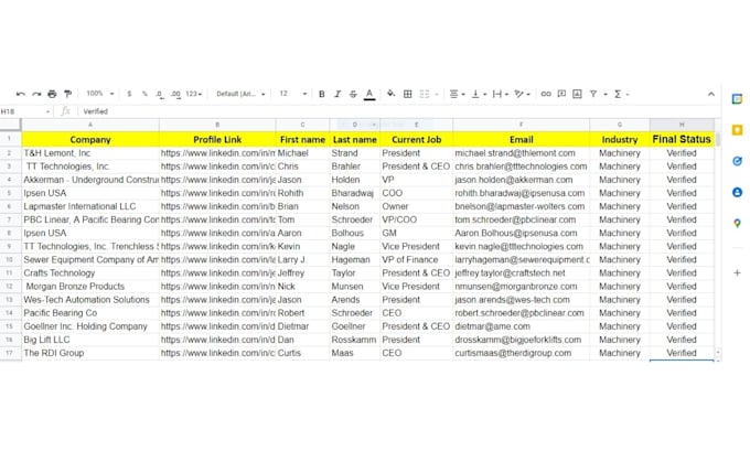 do owner,founder,ceo,cfo, c level contact list building