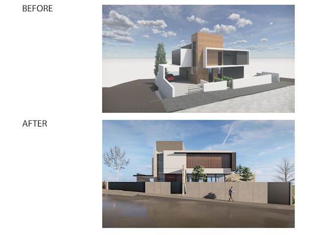 design commercial and house facade