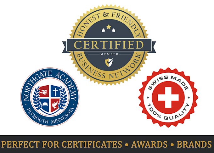 design unique seal, stamp and badge logo for brands