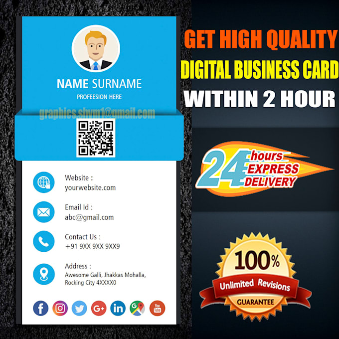 create professional digital business card for you