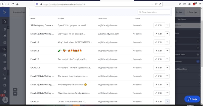 set up activecampaign automation, convertkit automation for your email sequence