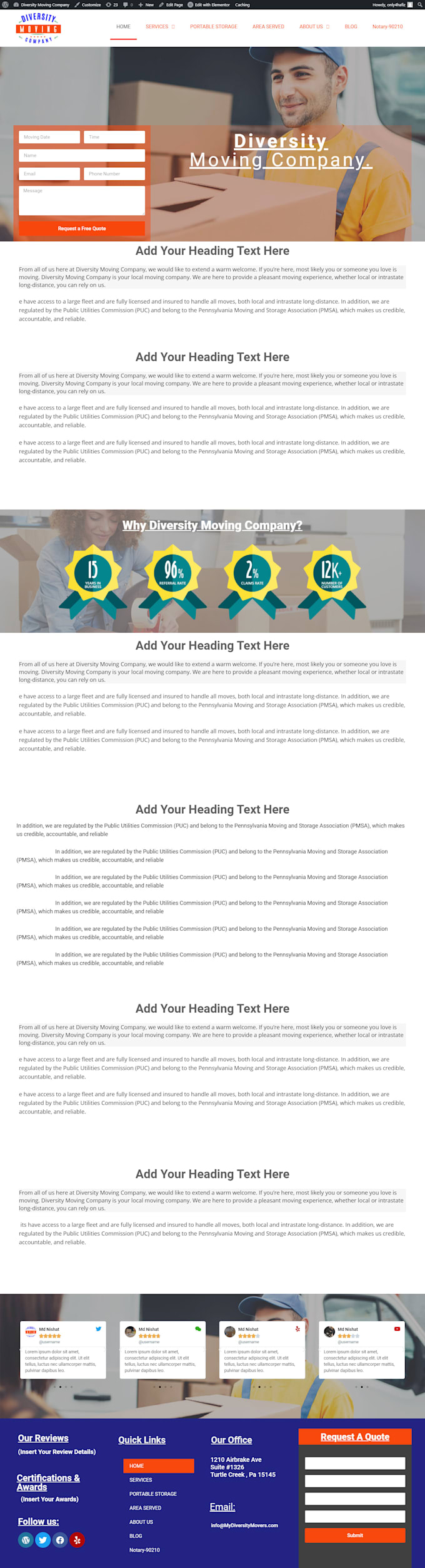 design, redesign, revamp, clone, convert wordpress website using elementor pro
