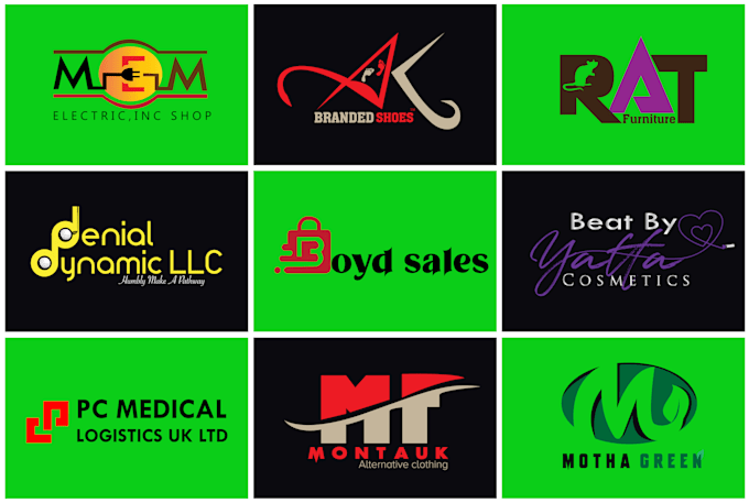 do minimalist monograms, initial logo design
