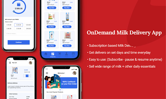 develop ready to launch milk delivery app like bbdaily, country delight