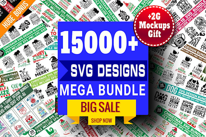 send you 15k design bundles tshirt svg png mockup easter 4 july more
