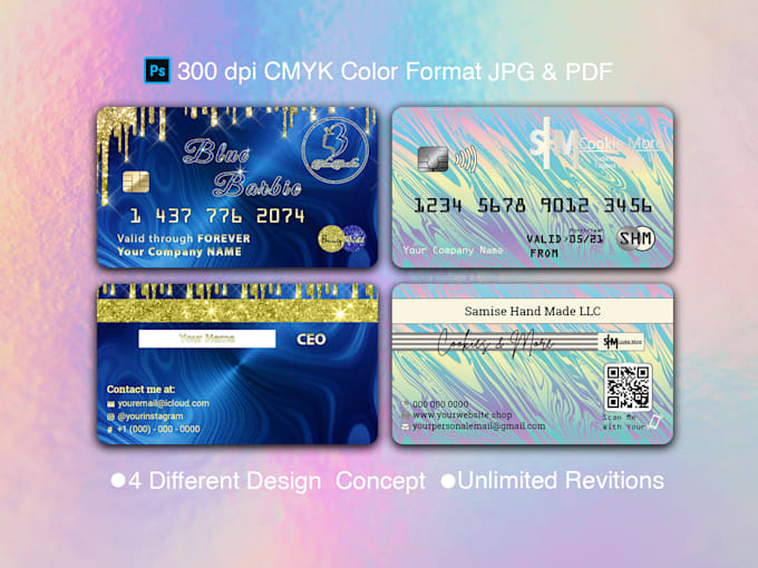 do holographic luxury business card design