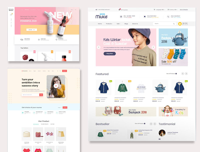 design premium business website,online webshop,online store