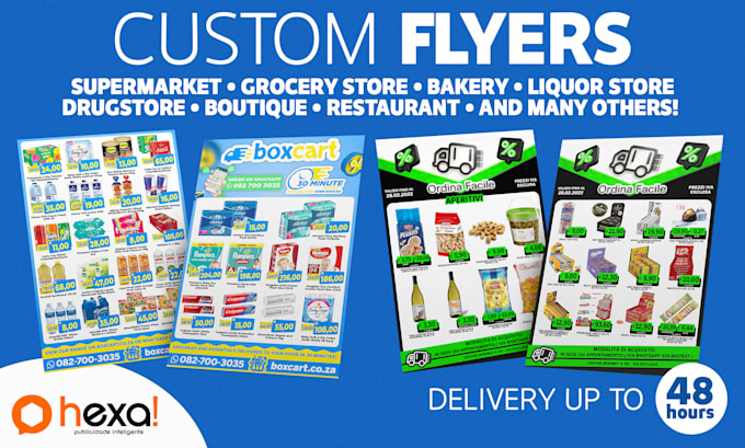 design a custom flyer for supermarket or grocery store