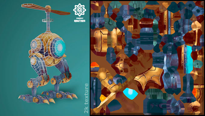 make 3d handapainted stylized low poly props