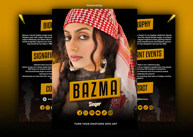 design dj epk, media kit, speaker kit, one sheet that drives your sales