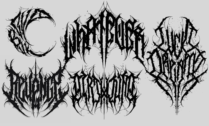 create dark or graffiti type calligraphy or lettering