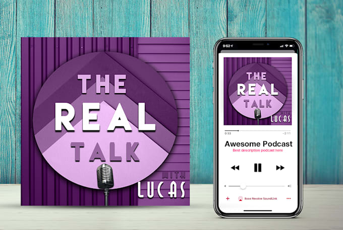 design professional eye catching podcast artwork cover