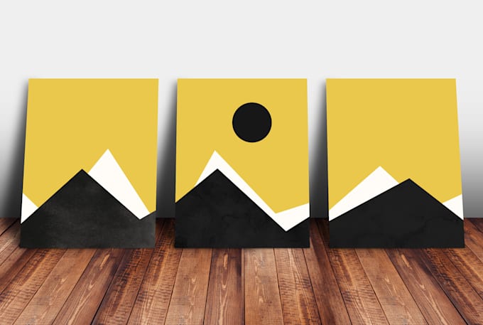 make mid century modern digital wall art for etsy store