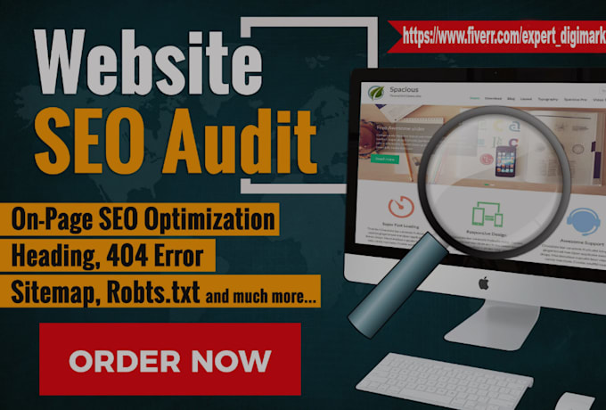 website SEO audit and create a detailed report for your site