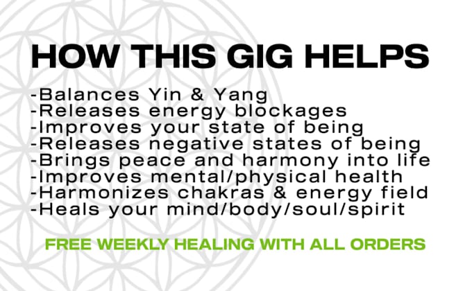 Heal and balance your yin and yang energy by Rickymathieson | Fiverr