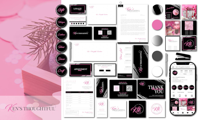 design a feminine brand identity and luxury logo for you