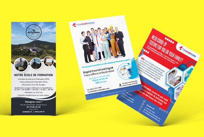 design business flyers, brochure, catalog, trifold