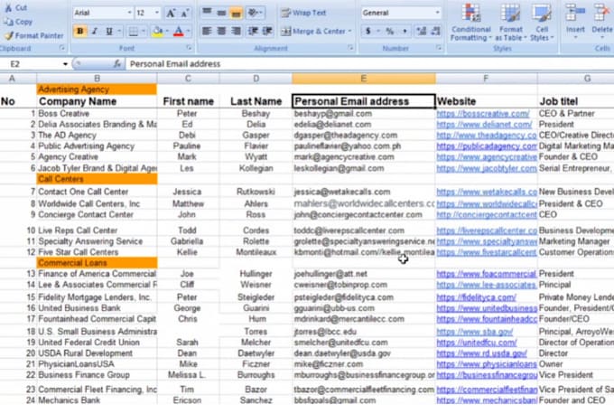 do b2b lead generation and email list building