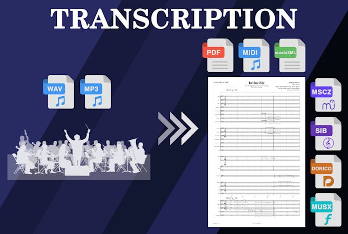 accurately transcribe orchestral music into sheet music