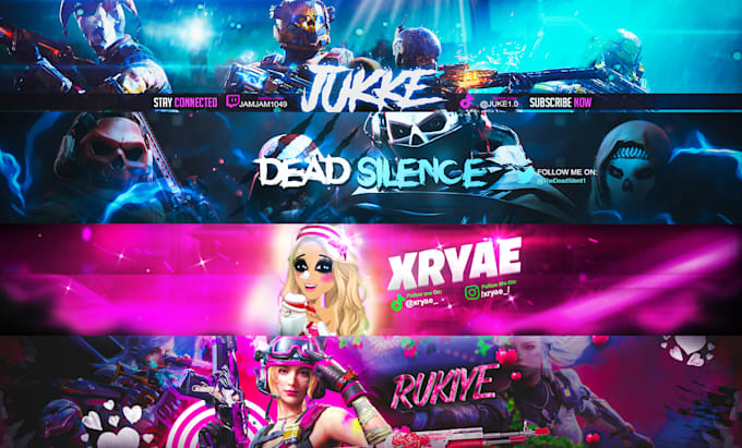 design eye catchy  gaming banner