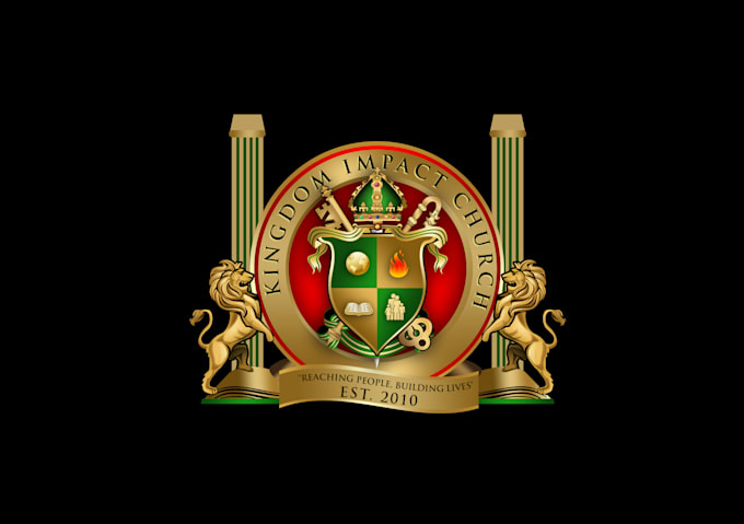 make a beautiful bishop crest, church seal logo or coat of arm