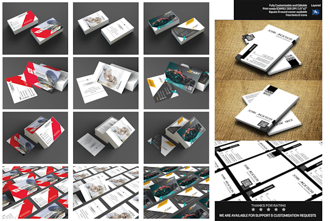 create a custom double sided business card with free typography logo
