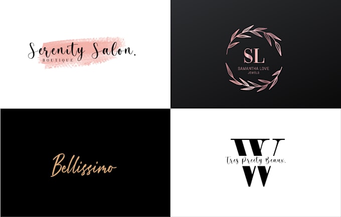 design elegant luxury font and signature logo