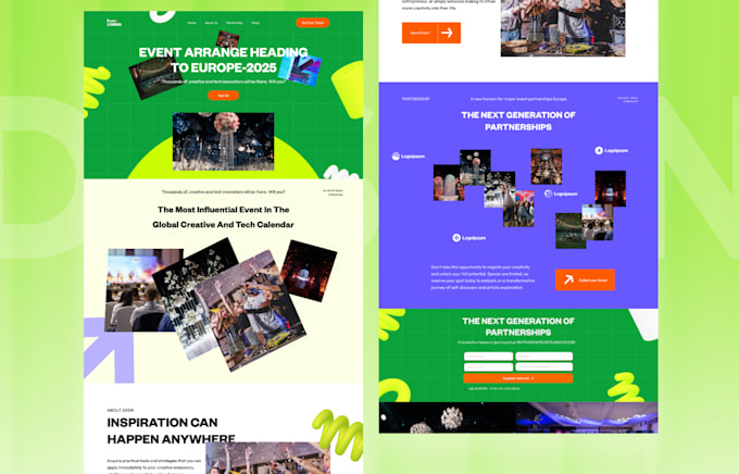 do creative and modern landing page design