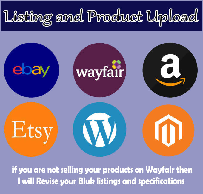 upload bulk products on wayfair amazon ecommerce stores